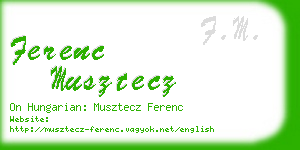 ferenc musztecz business card